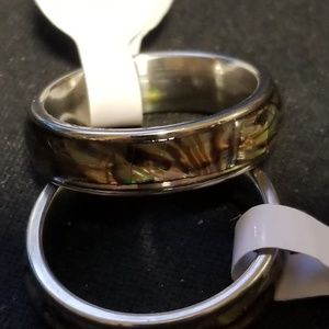 Abalone Shell Ring made of stainless steel